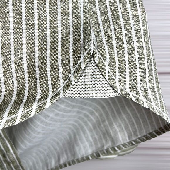 Matt Totillo Linen - Cotton Blend Button Down Shirt Striped, Long Sleeves - Picture 7 of 11